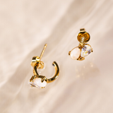 De Ayla Maansteen studs  – gold plated