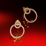 De Infinity oorbellen - gold plated