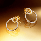 De Infinity oorbellen - gold plated