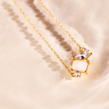 De Naia Maansteen ketting  – gold plated