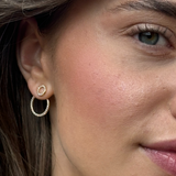 De Infinity oorbellen - gold plated