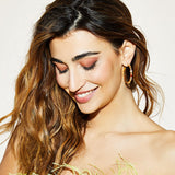 De Adriana Blush oorringen - gold plated