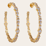 De Adriana Icy oorringen XL - gold plated