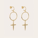 De Serene Beverly oorbellen - gold plated
