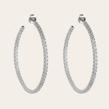 De JLo oorringen - silver plated