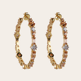 De Adriana champagne oorringen - gold plated