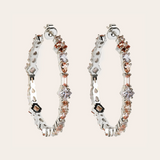 De Adriana champagne oorringen - silver plated