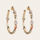 De Adriana Blush oorringen - gold plated