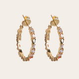 De Mini Adriana Blush oorringen - gold plated