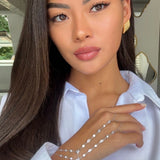 De Aurelia hand chain - silver plated