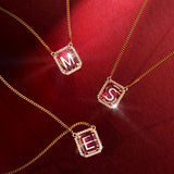 De Connection letter ketting - gold plated