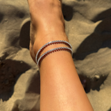 Het Gigi enkelbandje - silver plated