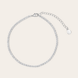 Het Gigi enkelbandje - silver plated