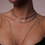 De Lana Tennis ketting - silver plated