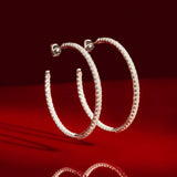 De JLo oorringen - silver plated