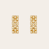 The Sienna oorringen - gold plated