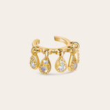 De Sora Maansteen ear cuff  – gold plated