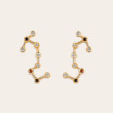 De Cosma Scorpio climber oorbellen - gold plated