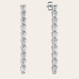 De Ava Tennis oorbellen – silver plated