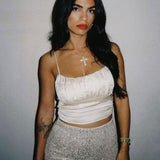 De Kourtney kruis hanger - champagne