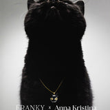 De Black Cat ketting - gold plated