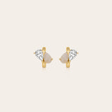 De Ayla Maansteen studs  – gold plated