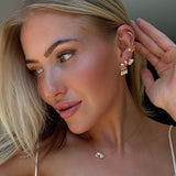De Sora Maansteen ear cuff  – gold plated
