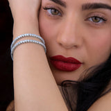 De Aphrodite tennisarmband - silver plated