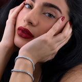 De Aphrodite tennisarmband - silver plated