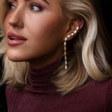 De Freya Climber oorbellen - gold plated