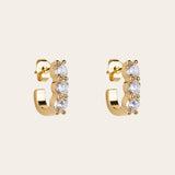 De Celine oorbellen - gold plated
