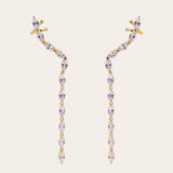 De Freya Climber oorbellen - gold plated