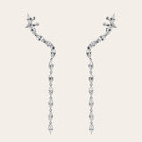De Freya Climber oorbellen - silver plated