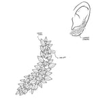 De Rebel Bride oorbel linkerkant - silver plated