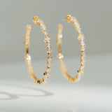 De Adriana Icy oorringen XL - gold plated