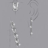 De Ava Tennis oorbellen – silver plated