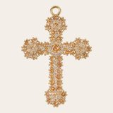 De Kourtney kruis hanger - champagne