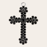 De Kourtney kruis hanger - silver plated