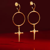 De Serene Beverly oorbellen - gold plated