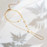 De Verona hand chain - gold plated
