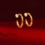 De Mini Adriana Blush oorringen - gold plated