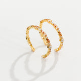De Adriana champagne oorringen - gold plated