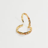De mini Adriana champagne oorringen - gold plated