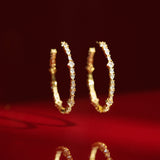 De Adriana Icy oorringen XL - gold plated