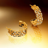 The Sienna oorringen - gold plated