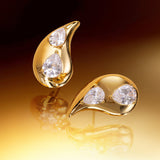 The Valentina studs - gold plated