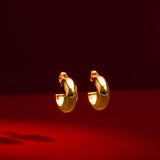De Chunky oorringen - gold plated