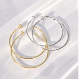 De Essential oorringen - silver plated
