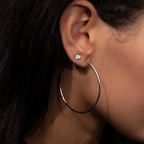 De Essential oorringen - silver plated