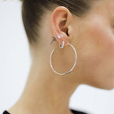 De Essential oorringen - silver plated